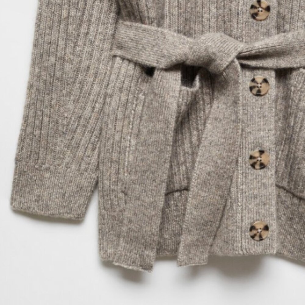 Mango Buttoned Ribbed Cardigan - Picture 6 of 6